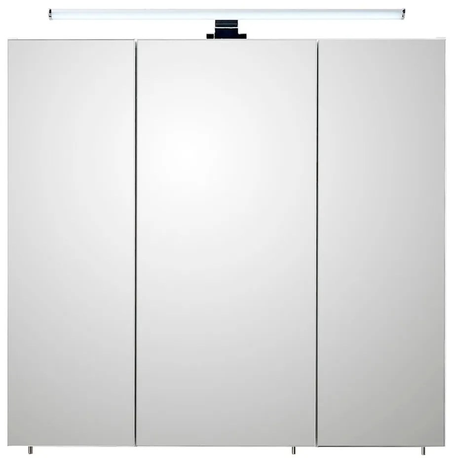 Biała wisząca szafka łazienkowa z lustrem 75x70 cm Set 360 – Pelipal