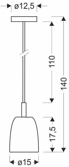 Szklana minimalistyczna lampa wisząca LED - V028 Swing