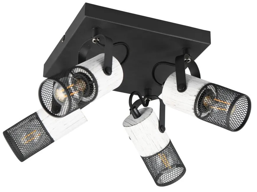 Czarno-biała lampa punktowa ø 9 cm Tosh – Trio