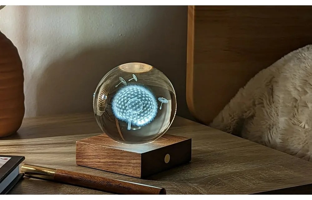 Ciemnobrązowa dekoracja świetlna na USB Amber – Gingko