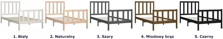Sosnowe pojedyncze łóżko 90x200 cm - Alzak 3X