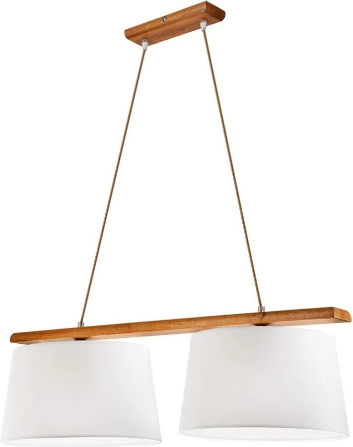 Lampa wisząca na przewodzie AIDA 2xE27/60W/230V dąb