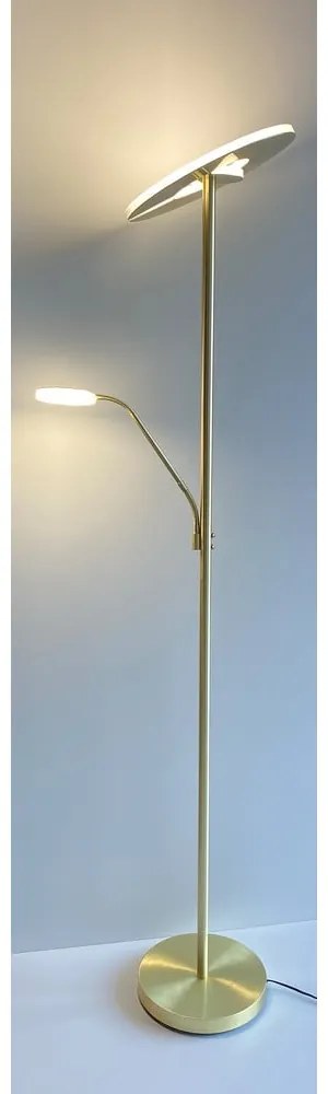 Lampa stojąca LED ze ściemniaczem w kolorze złota (wysokość 180 cm) Dent – Fischer &amp; Honsel
