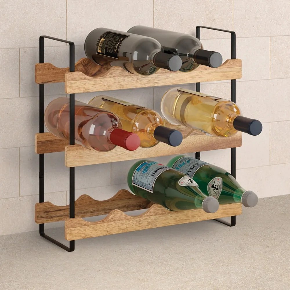 Drewniany stojak na wino liczba butelek 12 York – Metaltex