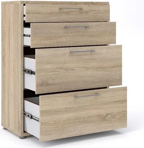 Niski regał biurowy Prima dąb sonoma