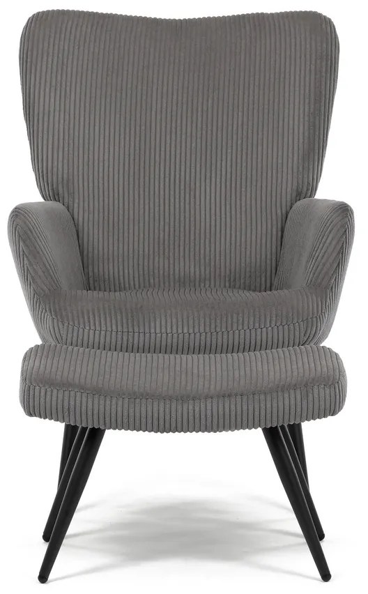 Fotel relaksacyjny z podnóżkiem L7285 GREY6, szary
