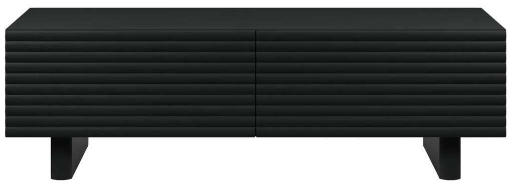 Szafka RTV 2-drzwiowa z MDF - 150 cm - Czarny - LUDIMA