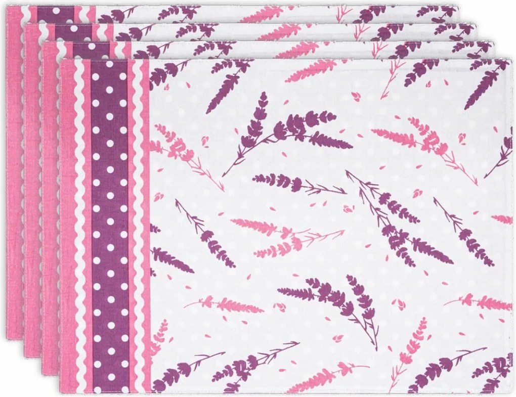 Korzystny zestaw Podkładki Lawenda 2022, 33 x 45 cm, 4 szt.