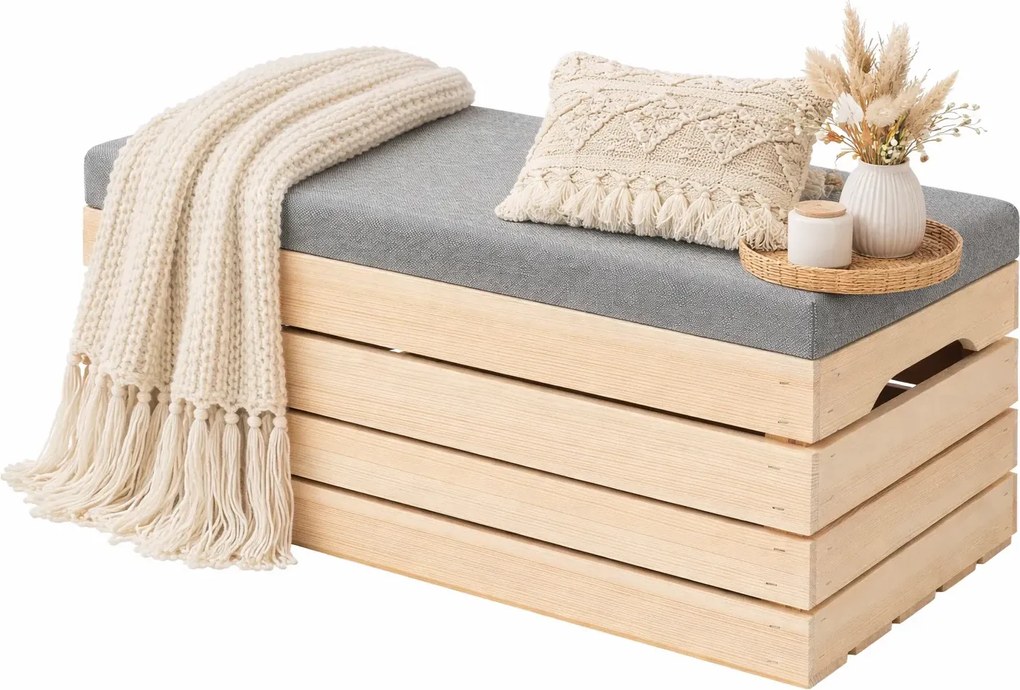 Naturalna Sosnowa Skrzynia Do Przechowywania 38 Kolorów M5-D62