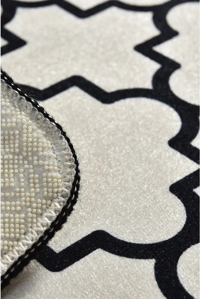Czarno-beżowy dywanik łazienkowy 40x60 cm Kupa – Foutastic