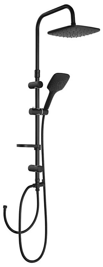 Aqualine - Zestaw prysznicowy KERA matowy czarny