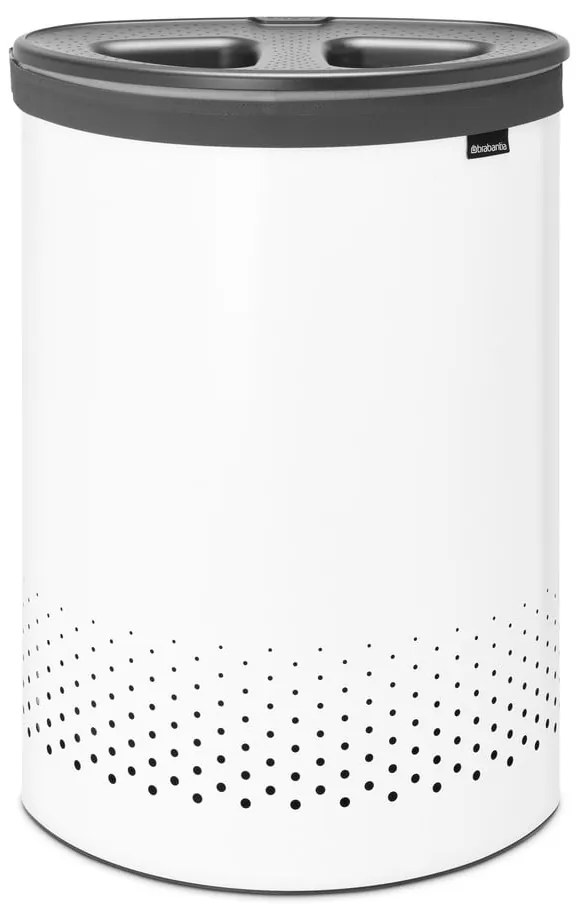 Biały metalowy kosz na pranie 55 l Selector – Brabantia