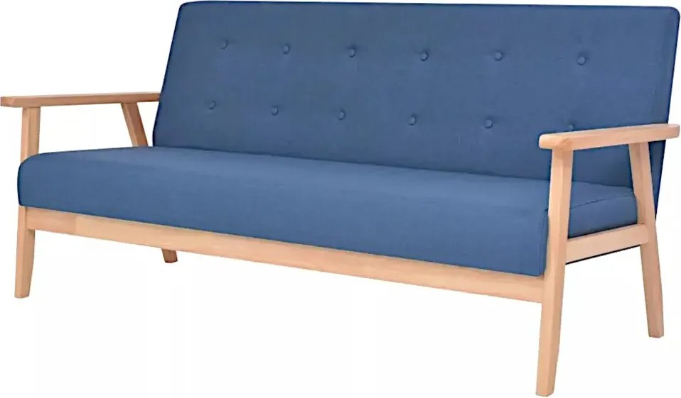 Niebieska sofa 3-osobowa W0-L86