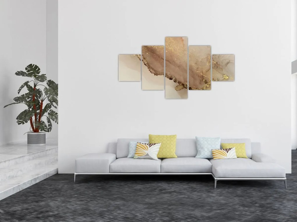 Obraz - Złoty brokat (125x70 cm)