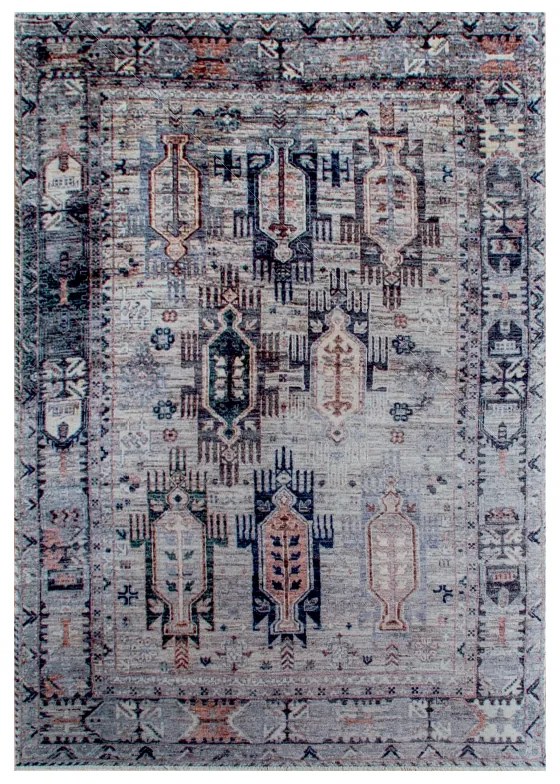 Dywan bawełniany Pescara boho szary 160 cm x 230 cm
