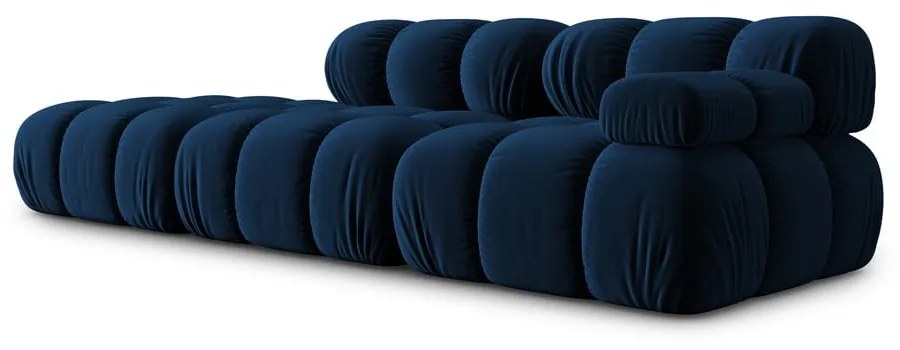 Niebieska aksamitna sofa 282 cm Bellis – Micadoni Home