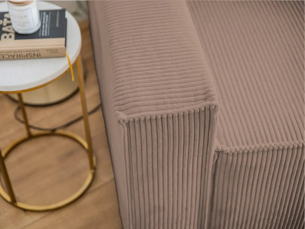 Fotel sztruksowy brązowy SMART