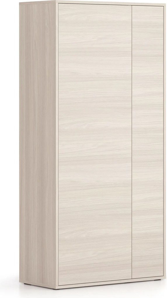 Szafa ubraniowa z wysuwanym elementem BLOCK, 850 × 400 × 1748 mm, dąb naturalny