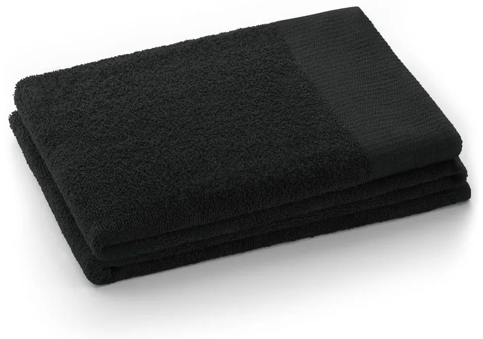 Czarny bawełniany ręcznik frotte 50x100 cm Amari – Restilo