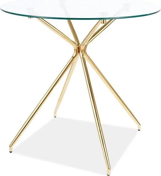 Stół okrągły AZALIA 80x80 złoty