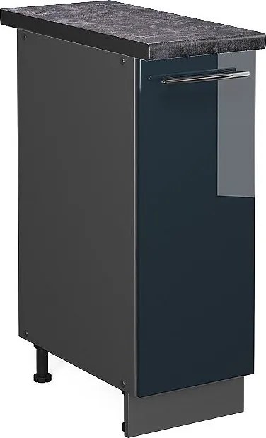 Szafka apteczna ciemnoniebieski wysoki połysk 30x60x82 fame-line