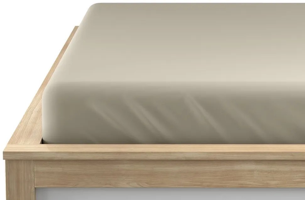 PrzytulneMieszkanie.pl Prześcieradło z mikrofibry z gumką piaskowe 90 x 200 cm