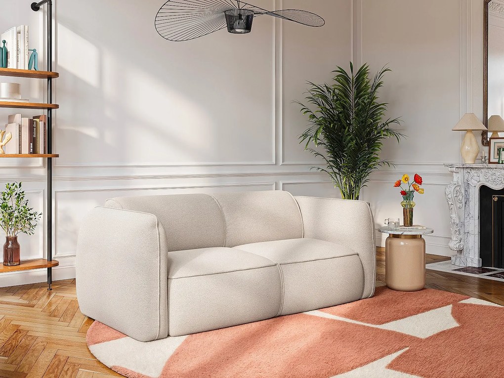 Kanapa  3-osobowa z teksturowanej beżowej tkaniny CAMILIO od Maison Céphy