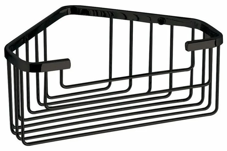 GEDY 2483-14 Smart półka narożna pod prysznic, 20 x 8 x 15,1 cm, czarny mat