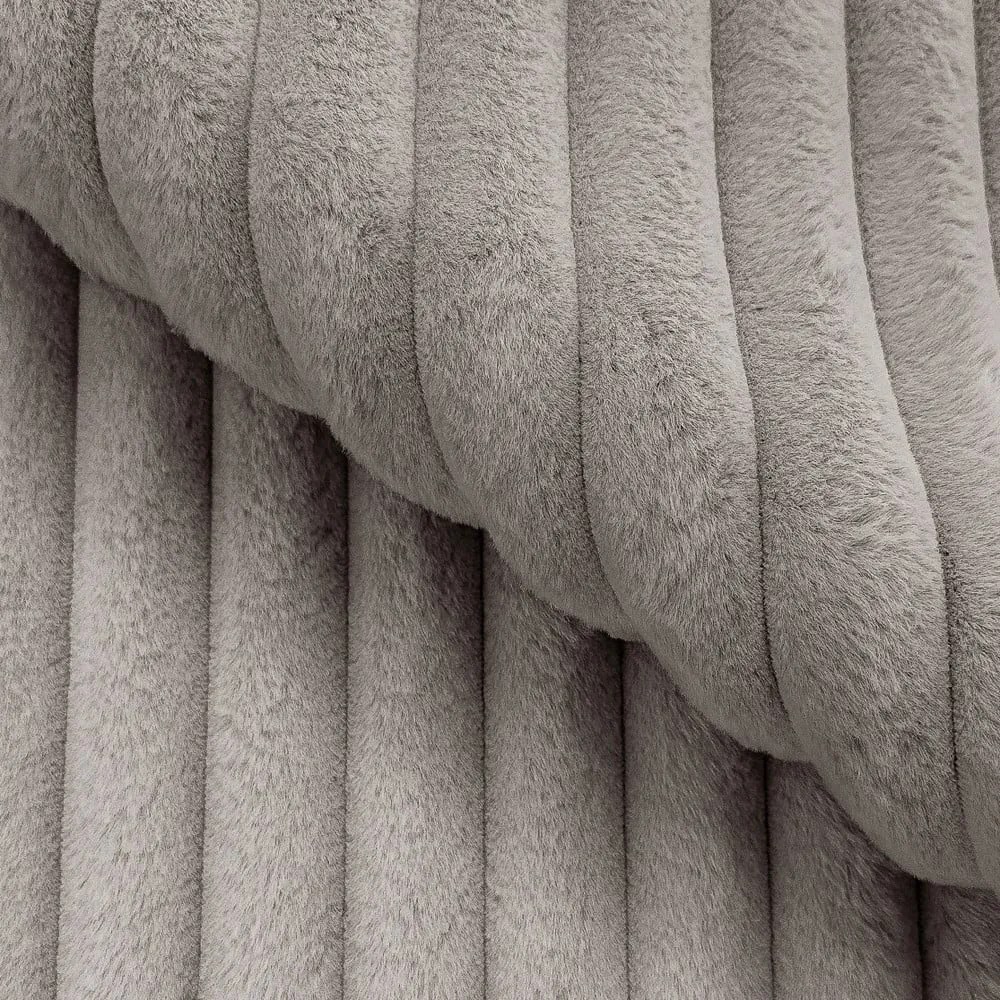 Jasnoszara sztruksowa sofa 213 cm Justin – Ropez