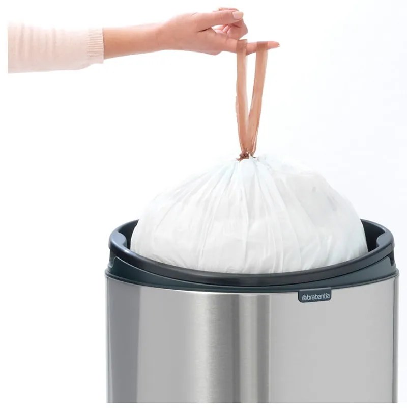 Stalowy kosz na śmieci otwierany na dotyk w kolorze matowego srebra 40 l Touch Bin – Brabantia