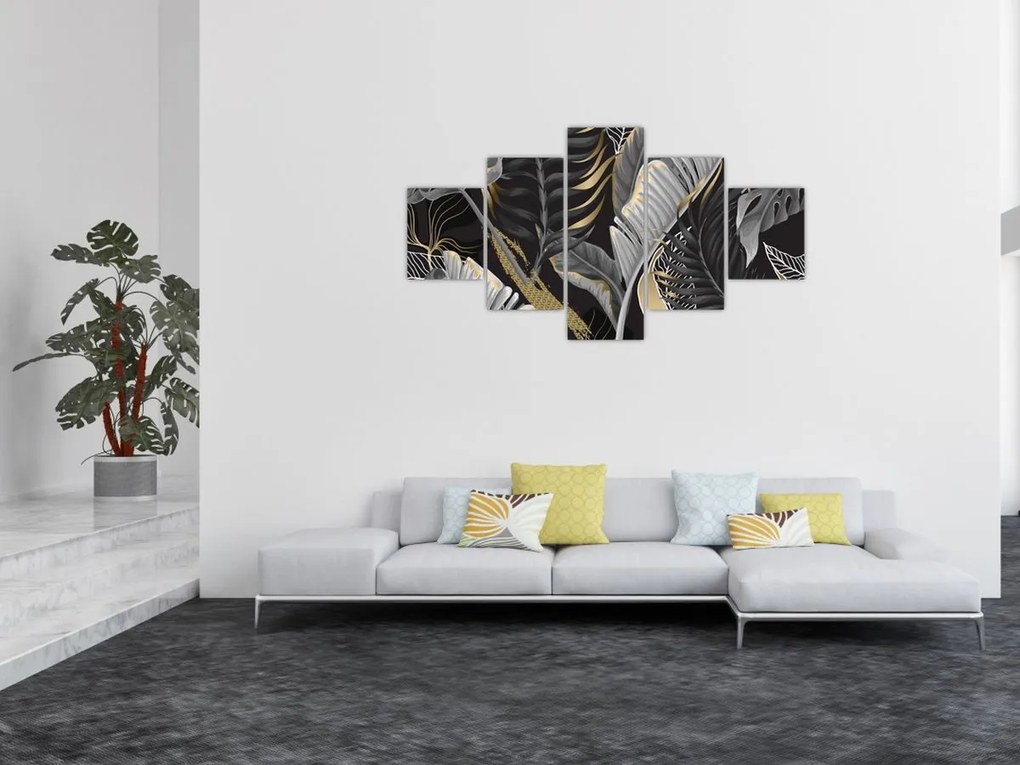 Obraz - Złota dżungla (125x70 cm)