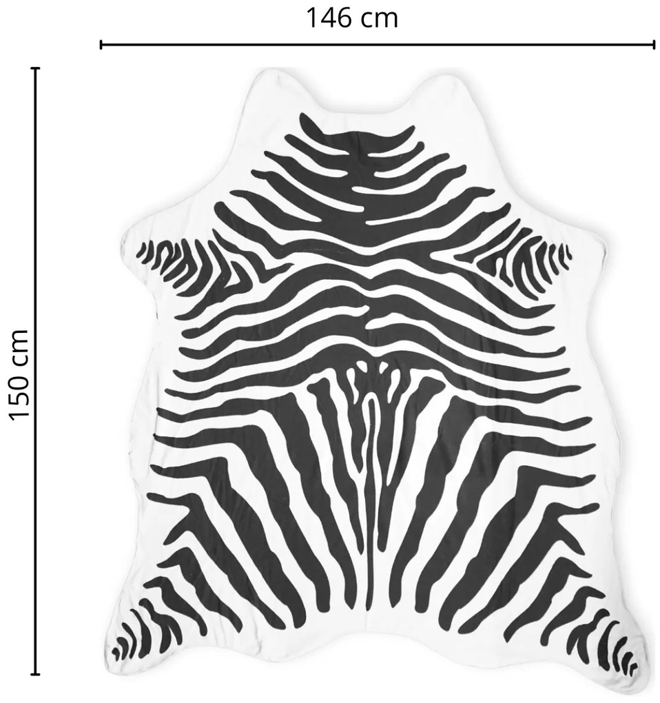 Ręcznik kąpielowy ZEBRA, czarno-biały