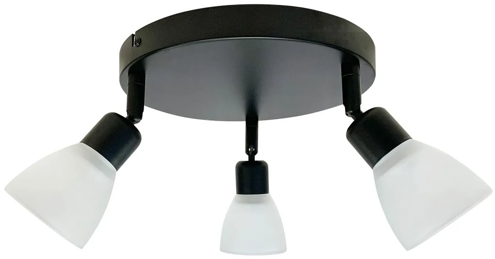 Loftowa lampa sufitowa na dysku czarny + biały - Z070-Hermina