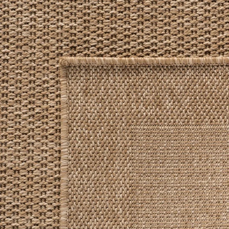 Dywan zewnętrzny Timber Ramka beżowy koło 120 cm x 120 cm