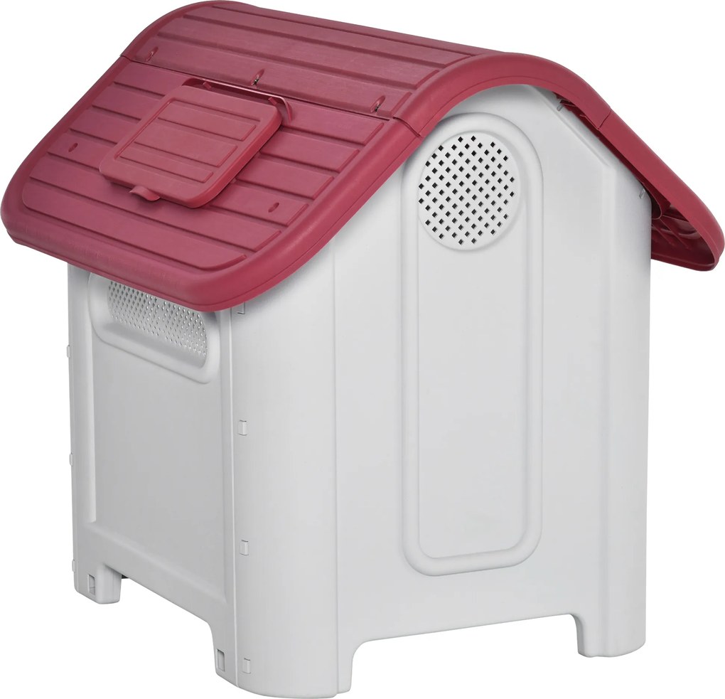 PawHut Buda dla psa na zewnątrz domek dla psa ze świetlikiem dla małych psów metal PP