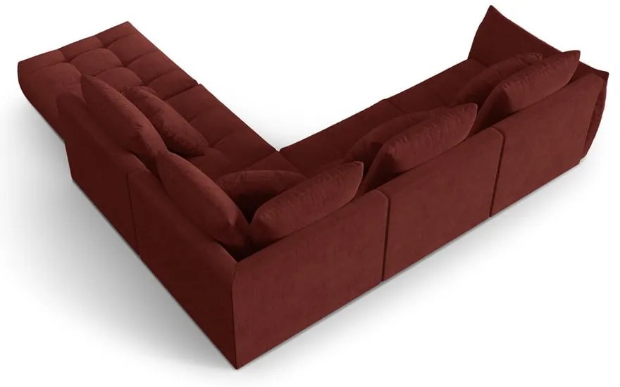 Czerwony narożnik (prawostronny/w kształcie litery L) Bloom – Micadoni Home