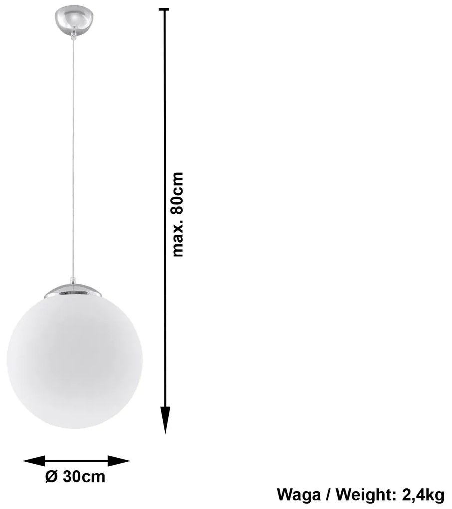 Szklana lampa wisząca LED 8X E823 C6-N26