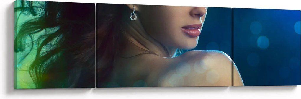 Obraz - Spojrzenie młodej kobiety (170x50 cm)