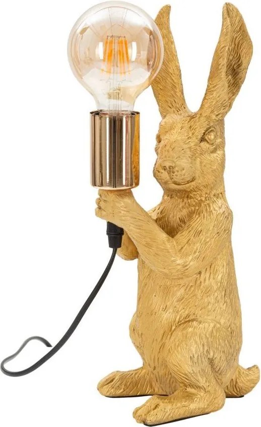 Lampa stołowa w kolorze złota (wysokość 35,5 cm) Rubbit – Mauro Ferretti