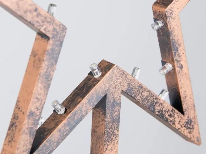 Świąteczna dekoracja - brązowa gwiazda na stojaku