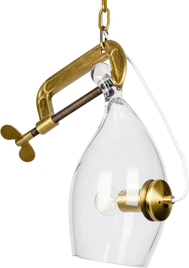 Oryginalna lampa wisząca ze szklanym kloszem Vice