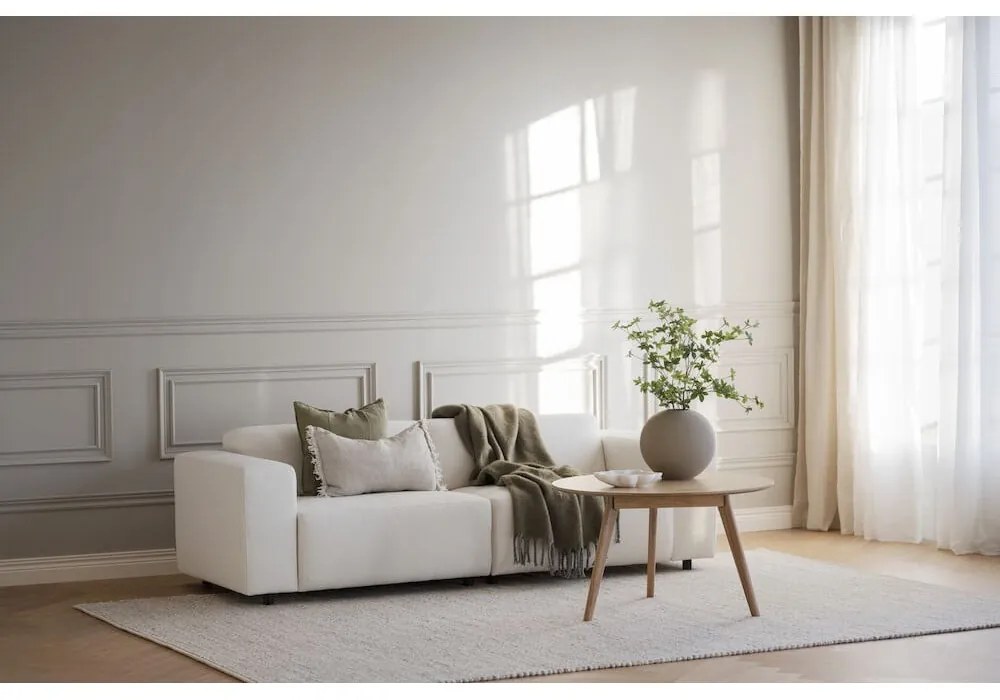 Naturalny okrągły stolik w dekorze dębu 90x90 cm Yumi – Rowico