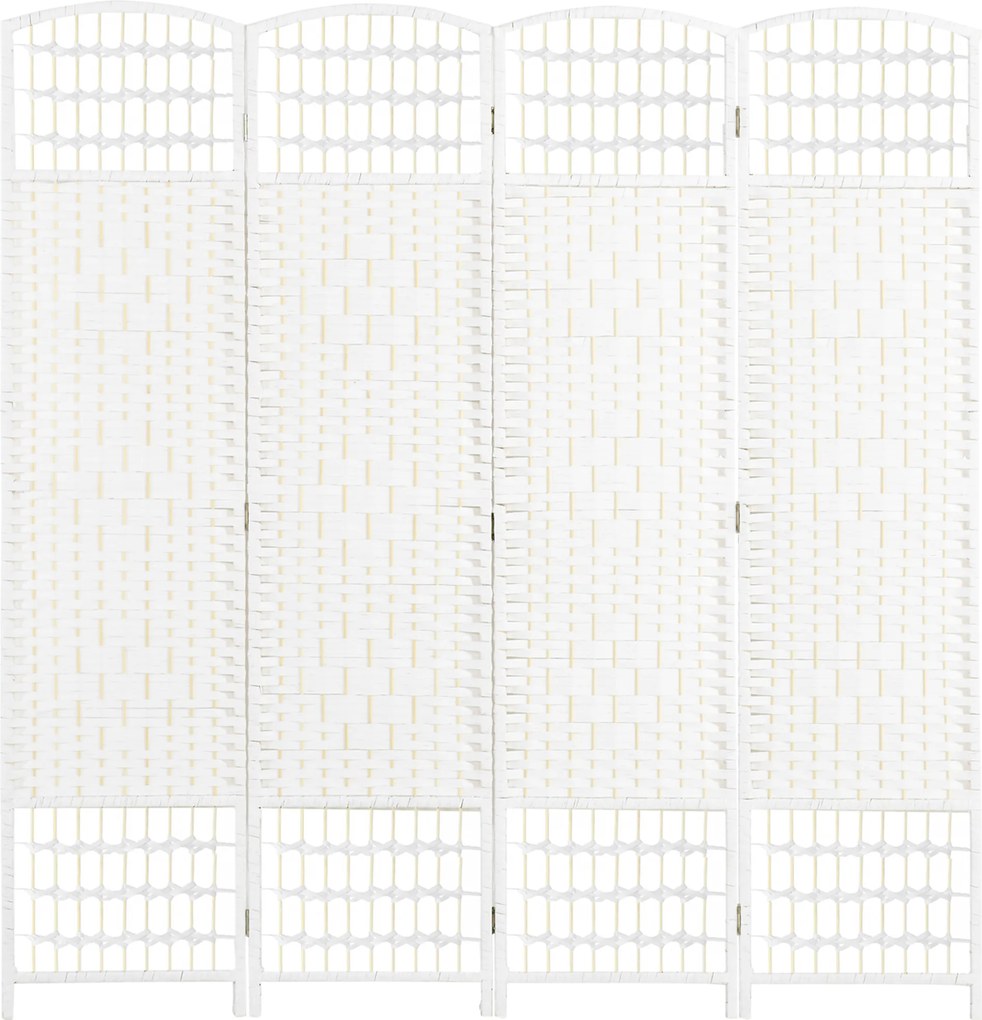 HOMCOM Parawan 4-częściowy 160 x 170 cm składany, przegroda z falistego włókna, przegroda do salonu | Aosom PL