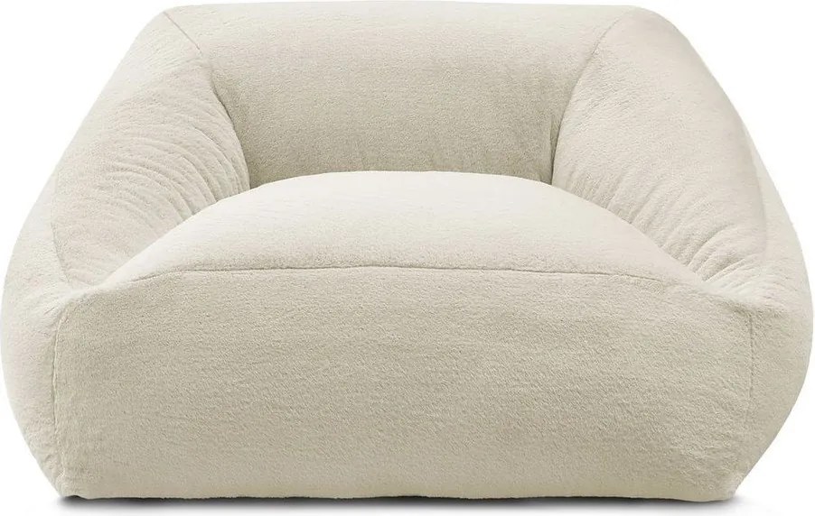 Kremowy worek do siedzenia z imitacji futra Lilibet – Bobochic Paris