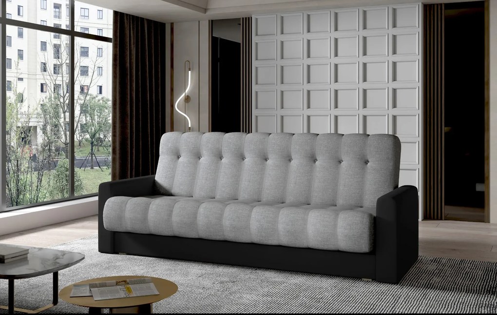 Sofa rozkładana z funkcją spania GARETT szara/czarna ELTAP
