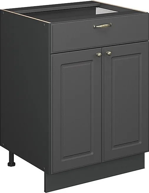 Szafka dolna do kuchni anthrazit-gold landhaus 60x60x82 fame-line