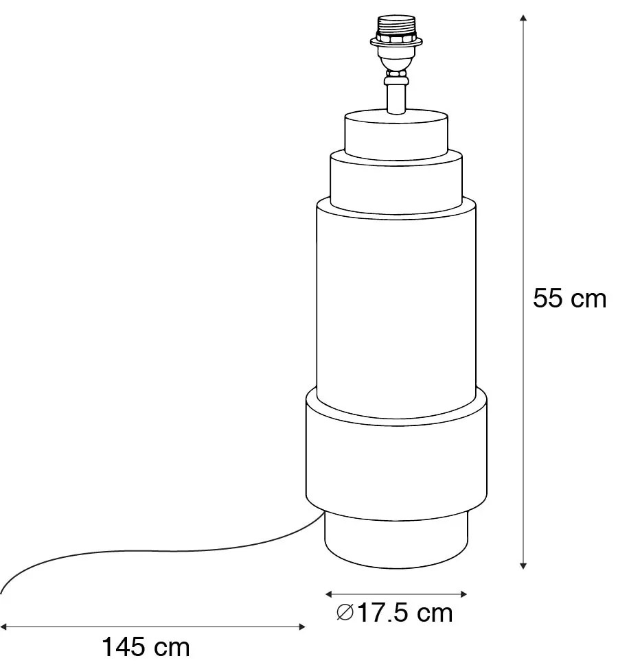 Lampa stołowa w stylu art deco brązowa bez klosza - Bruut ArtDeco Oswietlenie wewnetrzne