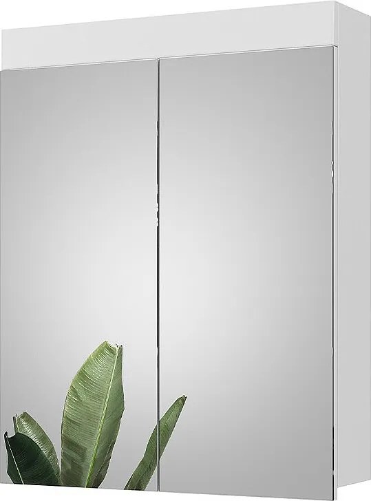 Szafka z lustrem w łazience biały 60x17x77 luna