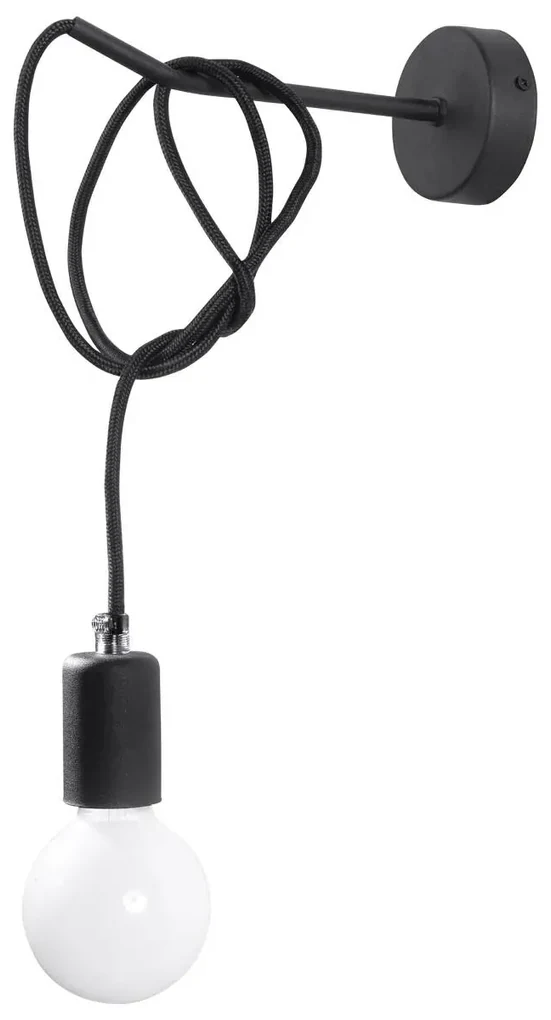Kinkiet EDISON czarny SOLLUX  LIGHTING