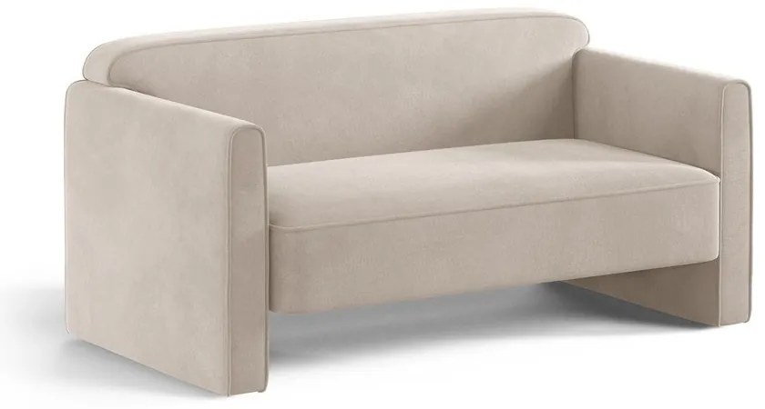 Beżowa aksamitna sofa 140 cm Abby – Micadoni